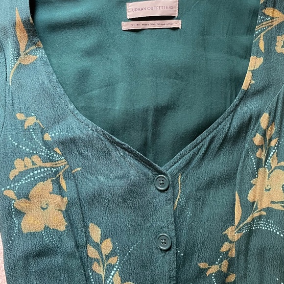 Urban Outfitters Lola Floral Mini Dress Button-up, Size XS - Picture 5 of 11